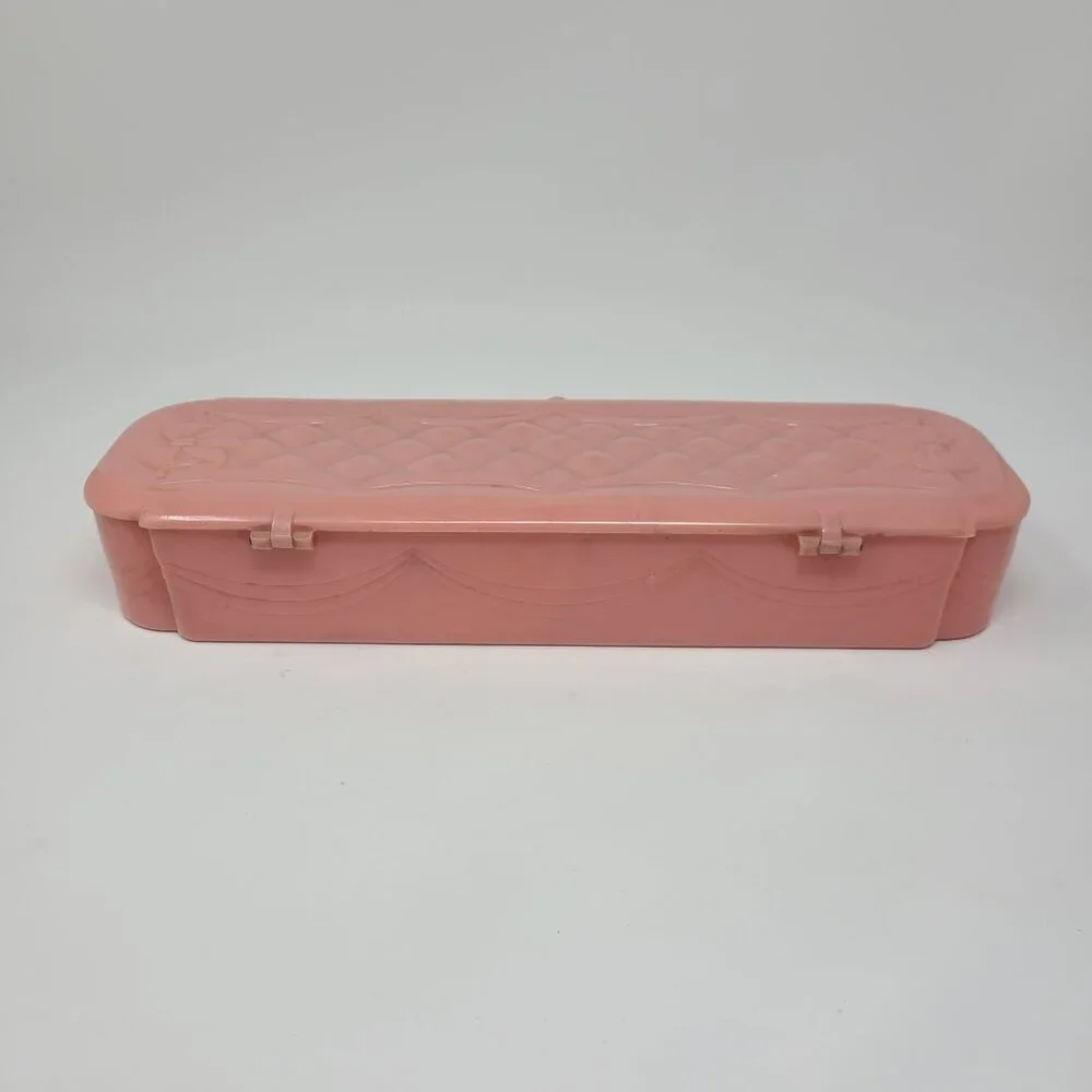 Stor-Aid Vintage Pink Lingerie Storage Container 13x4x2